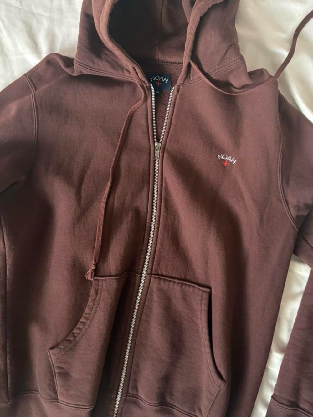NOAH Brown Zip-Up Hoodie